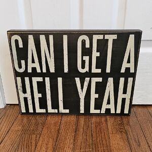 Black and White Decorative Sign